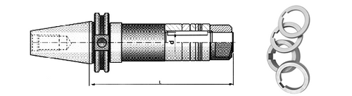 Bison CAT V-Flange Stub Milling Arbor Holders - 191-410