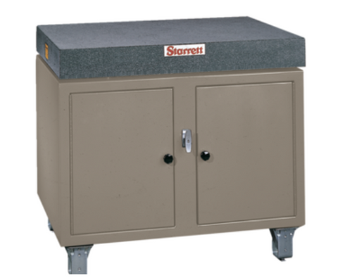 Starrett Rolling Cabinet Stand for 24" x 36" Surface Plate without Ledges - 81506