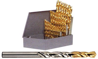 GOLD P-COATED H.S.S. STEEL JOBBER LENGTH DRILLS 135º SPLIT POINT RIGHT HAND - 182027