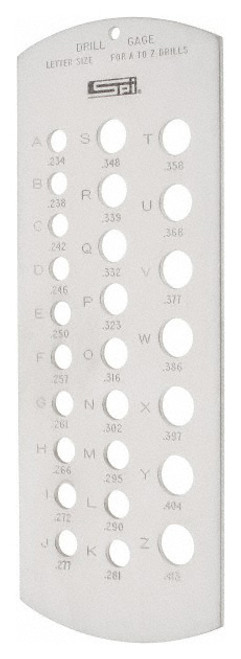 SPI Drill Gage, Letter, A-Z - 30-234-9