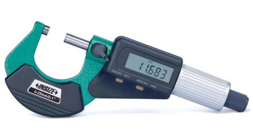 Insize Electronic Micrometer, 1-2" - 3109-50