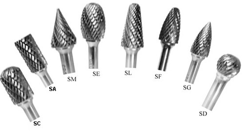 Grobet Carbide Bear Burs 1/4" Shank - 32-61912SY Grobet Carbide Bear Burs 1/4" Shank - 32-61912SY