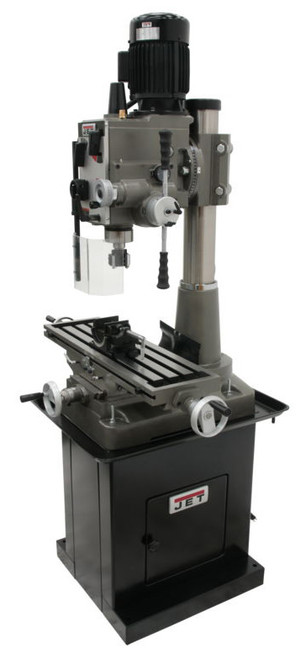JET Geared Head Mill/Drill JMD-45GHPF with Power Downfeed & Newall DP700 2-Axis DRO - 351152