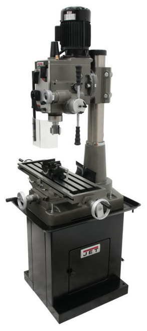 JET Geared Head Mill/Drill JMD-45GHPF with Power Downfeed, Newall DP500 2-Axis DRO & X-Axis Powerfeed - 351161