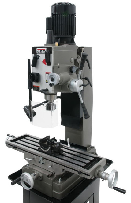 JET Geared Head Mill/Drill JMD-45VSPF, Variable Speed with Newall DP500 2-Axis DRO - 351162