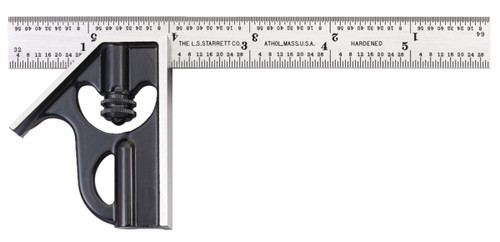 Starrett 6" Junior Combination Square - 33JH-6-16R Starrett 6" Junior Combination Square - 33JH-6-16R