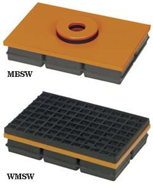 Mason Neoprene & Steel Vibration Isolation Pads - 35-265-8 Mason Neoprene & Steel Vibration Isolation Pads - 35-265-8
