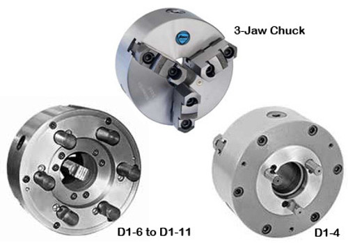 TMX 8", D1-4, 3-Jaw Universal Camlock D Mount Chuck - 3-803-0834