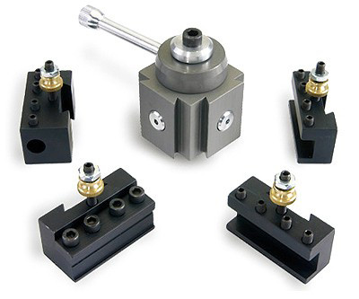 Precise 5 Piece Mini Quick-Change Tool Post & Holder Kit - 3900-5350