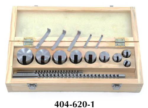 Precise No. 10A HSS Keyway Standard 18 Piece Broach Set - 404-620-1