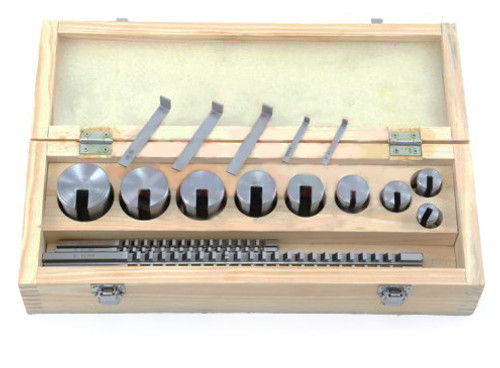 Precise No. 10-10A HSS Keyway Standard 27 Piece Broach Set - 404-622