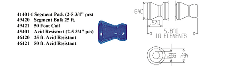 Loc-Line Segment Pack (2-5 3/4 pcs) - 41401-1 Loc-Line Segment Pack (2-5 3/4 pcs) - 41401-1