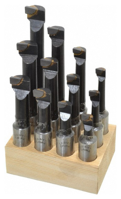 Carbide Tipped Boring Bars 12 Piece Set, Grade C-6, 3/4" Shank - 43-799-6