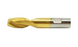 Putnam 2 Flute HSS TiN Coated Single End Mill, 1/4" - 45-729-1