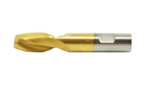Putnam 2 Flute HSS TiN Coated Single End Mill, 1/2" - 45-734-1