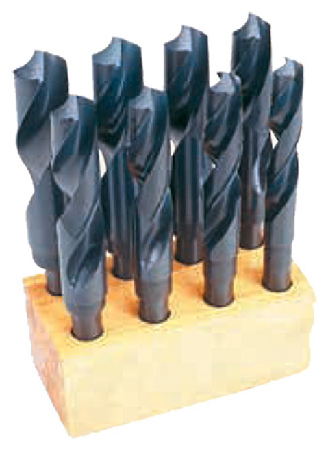 Shop Grade HSS 118° 1/2" Shank Silver & Deming Drill Set, 8 pcs. - 48-315-6