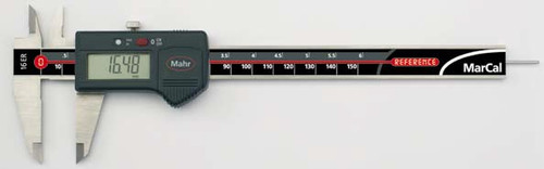 MarCal Digital Caliper 16 ER with data output, 6"/150mm, Flat Depth Rod - 4103016