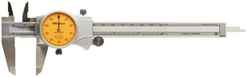 Mitutoyo Dial Caliper Series 505, 0-6" with Orange Dial Face - 505-742-55