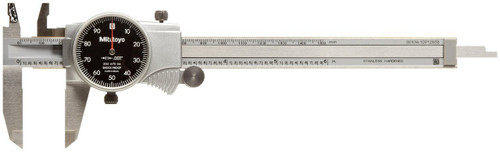 Mitutoyo Dial Caliper Series 505, 0-6" with Black Dial Face - 505-742-56