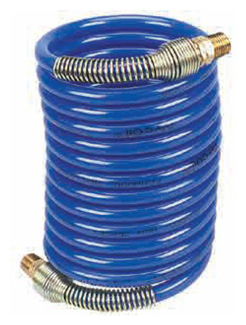 Coilhose Pneumatics Heavy-Duty Self-Storing Nylon Recoil Air Hose S38-50B53, 3/8" Hose ID, 50 ft. - 51-768-0