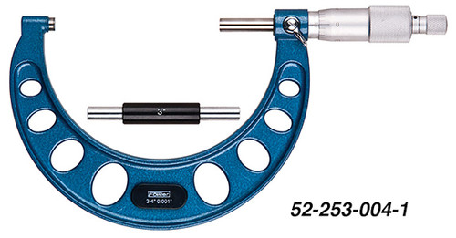 Fowler 3-4" w/Standard, Ratchet .001" Graduation Outside Inch Micrometer - 52-253-004-1