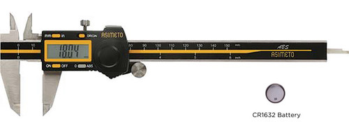 Asimeto Absolute Digital Caliper, 307 Series, 0-8" - 7307583 Asimeto Absolute Digital Caliper, 307 Series, 0-8" - 7307583