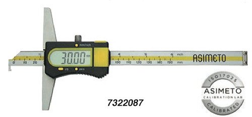 Asimeto Digital Depth Caliper with Single Hook 0-8" Range - 7322087 Asimeto Digital Depth Caliper with Single Hook 0-8" Range - 7322087