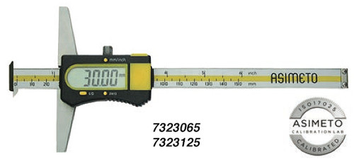 Asimeto Digital Depth Caliper with Double Hook 0-6" Range - 7323065 Asimeto Digital Depth Caliper with Double Hook 0-6" Range - 7323065