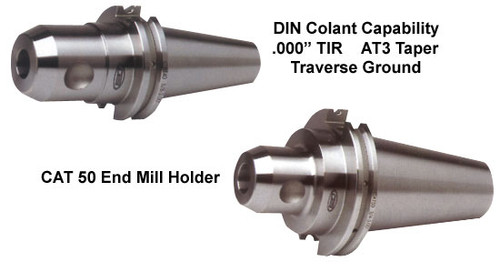 GS CNC End Mill Holder, CAT50, 9/16" Hole Dia, 6.00" Gage Length - 531-133