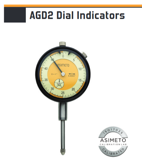 Asimeto Dial Indicator AGD2 Range 0.50" - 7402125