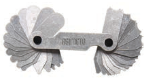 Asimeto Radius Gage 1/32-17/64" x 64ths Range - 7605401 Asimeto Radius Gage 1/32-17/64" x 64ths Range - 7605401