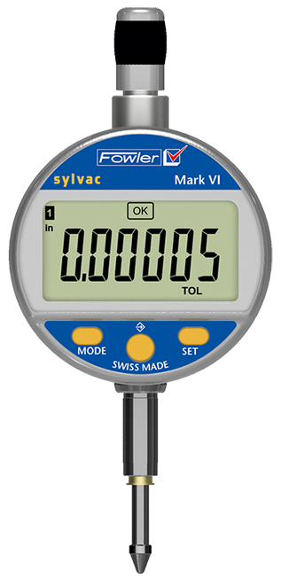 Fowler Sylvac Mark VI Electronic Indicator, 0-0.5"/12.5mm - 54-530-125