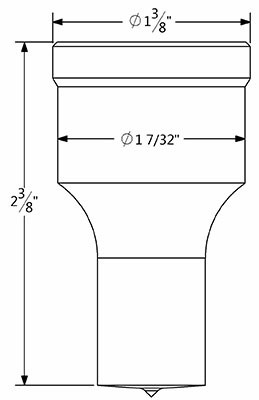 221 Oblong Punch 7/8" x 1-1/4" with 1/4" x 1/8" Keyway - 22192840