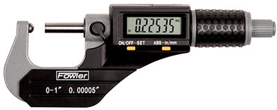 Fowler 3-4"/75-100mm Electronic IP54 Ball-Anvil Micrometer - 54-860-116