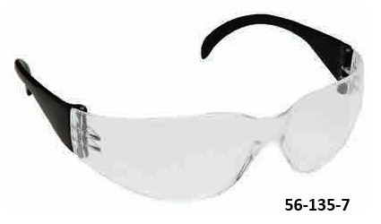 Zenon Z12 Safety Glasses, Gray w/ Silver Mirror Lens, Scratch Resistant, Black Temple - 56-140-7