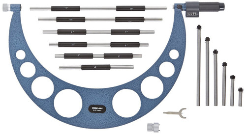 Fowler E-Z Read Interchangeable Anvil Micrometer Set 6-12" - 57-002-522