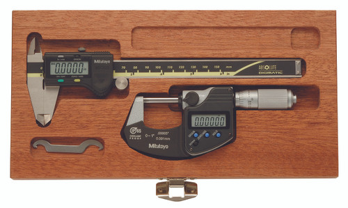 Mitutoyo 6" Digital Caliper & 1" Digital Micrometer Set 64PKA077 - 57-016-700 Mitutoyo 6" Digital Caliper & 1" Digital Micrometer Set 64PKA077 - 57-016-700