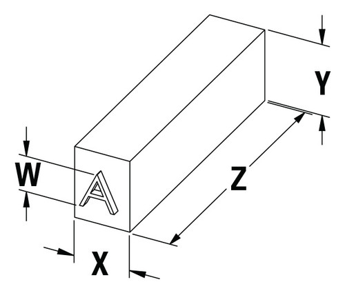 Tapmatic Blank Spacer Stamp, 1 mm Spacer Height - 5707014002 Tapmatic Blank Spacer Stamp, 1 mm Spacer Height - 5707014002
