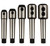 Morse Taper End Mill Adapter & Set, Hole Diameter: 3/8" to 1" - 67-130-904