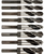 S&D Silver & Deming Reduced Shank Drills 8 Piece Set Overall Length 6"  - 01-080-958