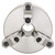 Interstate 3-Jaw Plain Back Self-Centering Lathe Chuck, Two-Piece Hardened Reversible Jaws, 6" dia. - 34-672-6