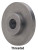 Chuck Adapter for 3-Jaw Self-Centering Plain Back Chucks, Threaded, 6" dia., 1 1/2-8 Spindle Nose - 34-742-7