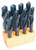 Shop Grade Cobalt 118° 1/2" Shank Silver & Deming Drill Set, 8 pcs. - 48-313-1