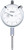 Fowler 1" Dial Indicator, White Face - 52-520-110