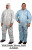 Pro-Safe SMS Protective Clothing, Blue, Size Medium w/ Elastic Wrists, Ankles & Hood - 56-308-0