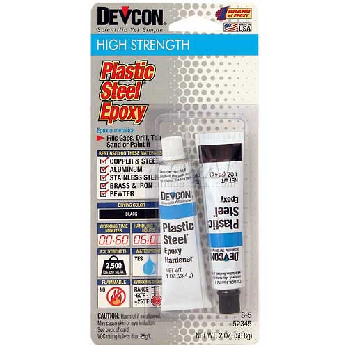 Devcon 52345 Plastic Steel Epoxy Putty S-5 - 62-667-1 - Light Tool Supply