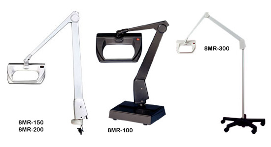 Lamps With Magnifiers, Pedestal Stand Magnifiers, Clamping Magnifiers
