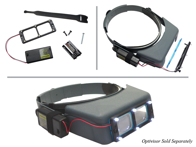 Optivisor Headband Magnifier, with Quasar LS Lights