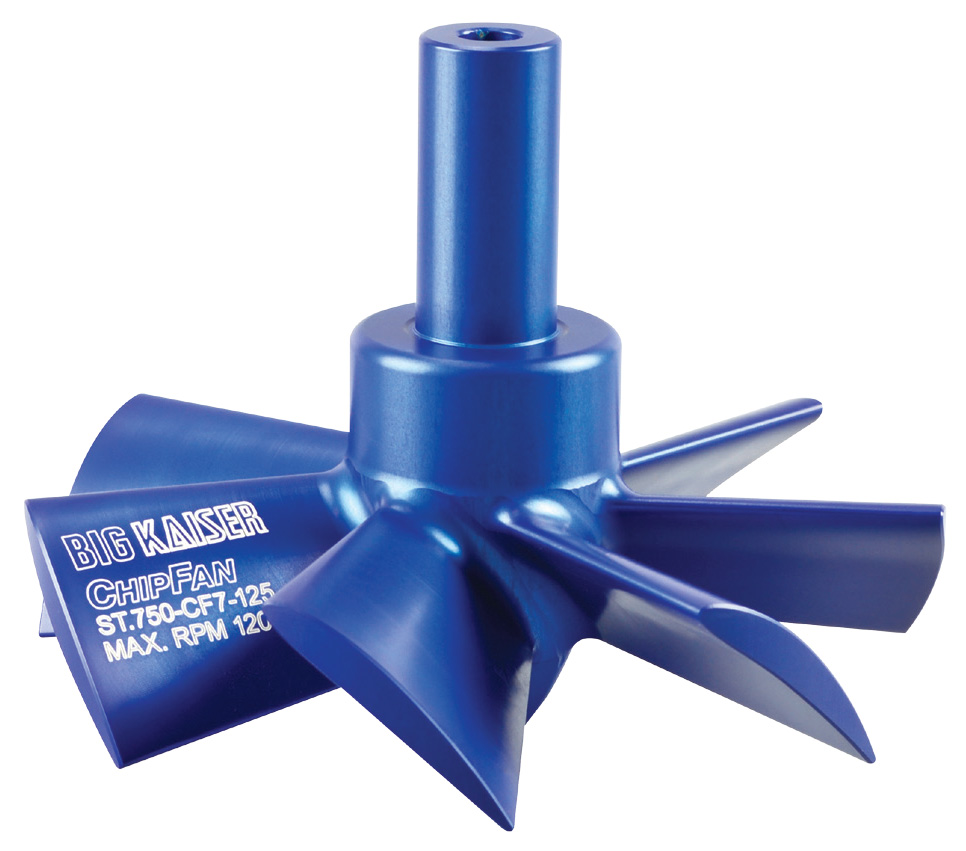 Big Kaiser Chip Fan, Chip and Coolant Cleaning Without Stopping