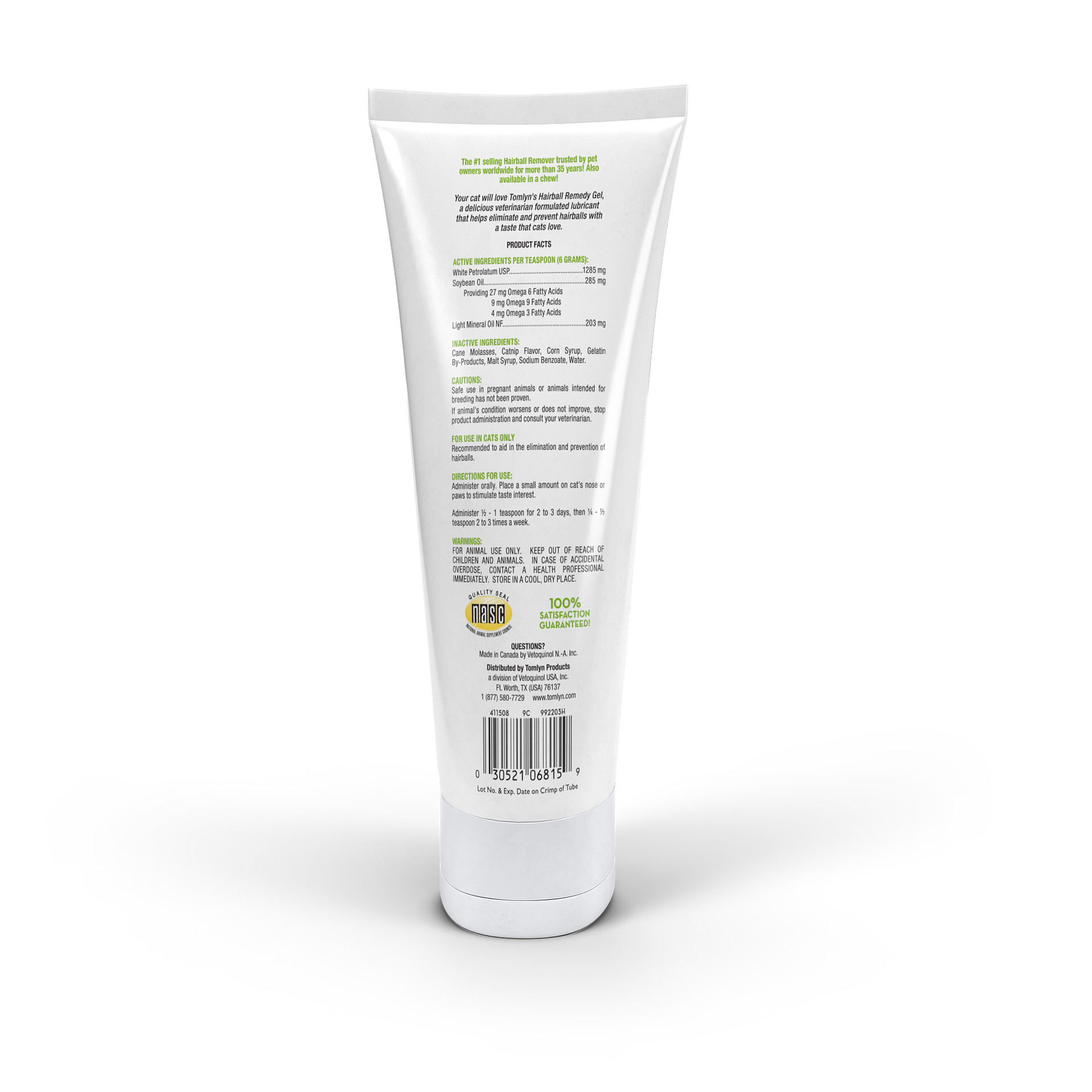 Tomlyn Laxatone® Hairball Remedy CatnipFlavored Gel for Cats, 4.25 oz.